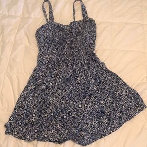 abercrombie & fitch blue patterned romper